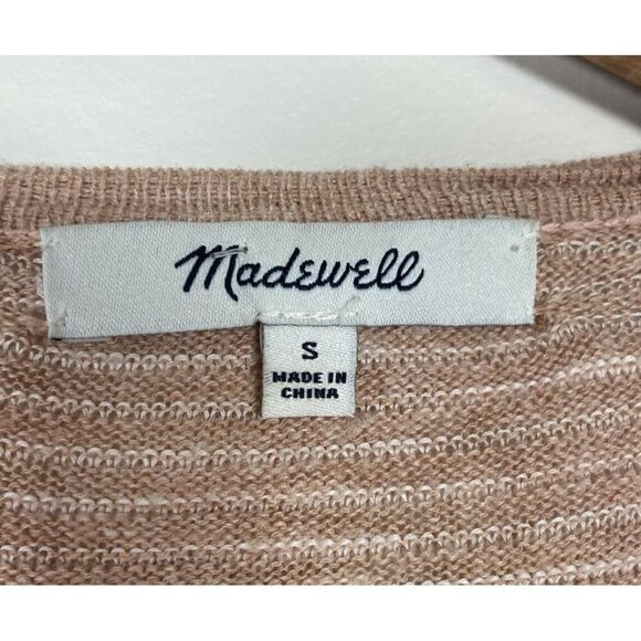 Madewell Cardigan Sweater Womens S Beige Textured Bradley Knit Pockets Lagenlook - Picture 4 of 10
